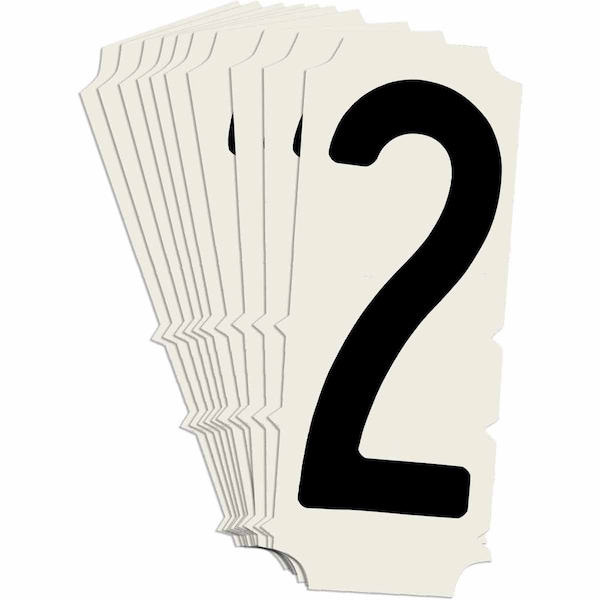 Brady Quik-Align 6450 Series Polyester 2 in Lbl Legend: 2 Black 10PK 6450P-2 - main